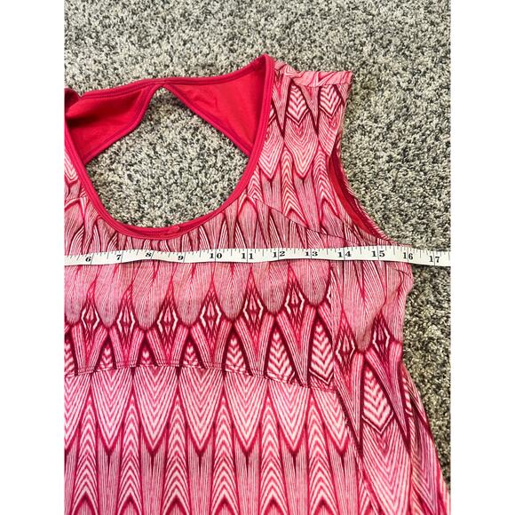 PrAna Sleeveless Dress Size Small Pink Geo Print Travel Casual Yoga Boho Stretch - Picture 9 of 15